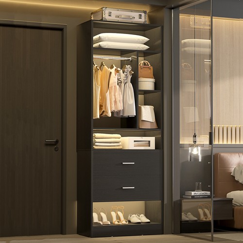 Wooden closet system with - system,