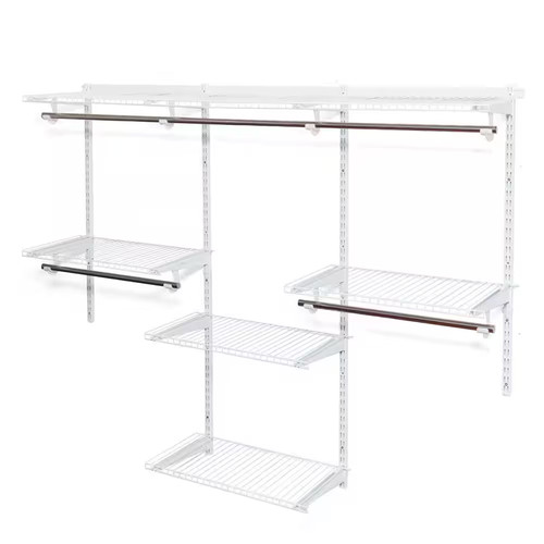 White steel clothes rack wall - steel,