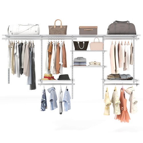 Wire closet organizer - closet, system